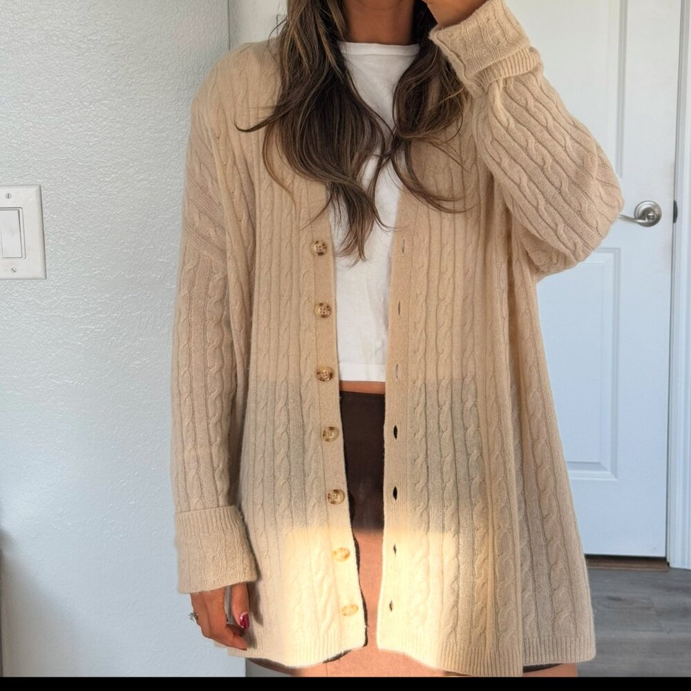 NWOT Reformation Giusta Oversized Cashmere Cardigan